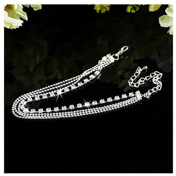 Bohemian Crystal Beads Multilayer Chain Anklet Leg Bracelet Fashion Anklet Ladies Charm Foot Jewelry Chains daiiibabyyy